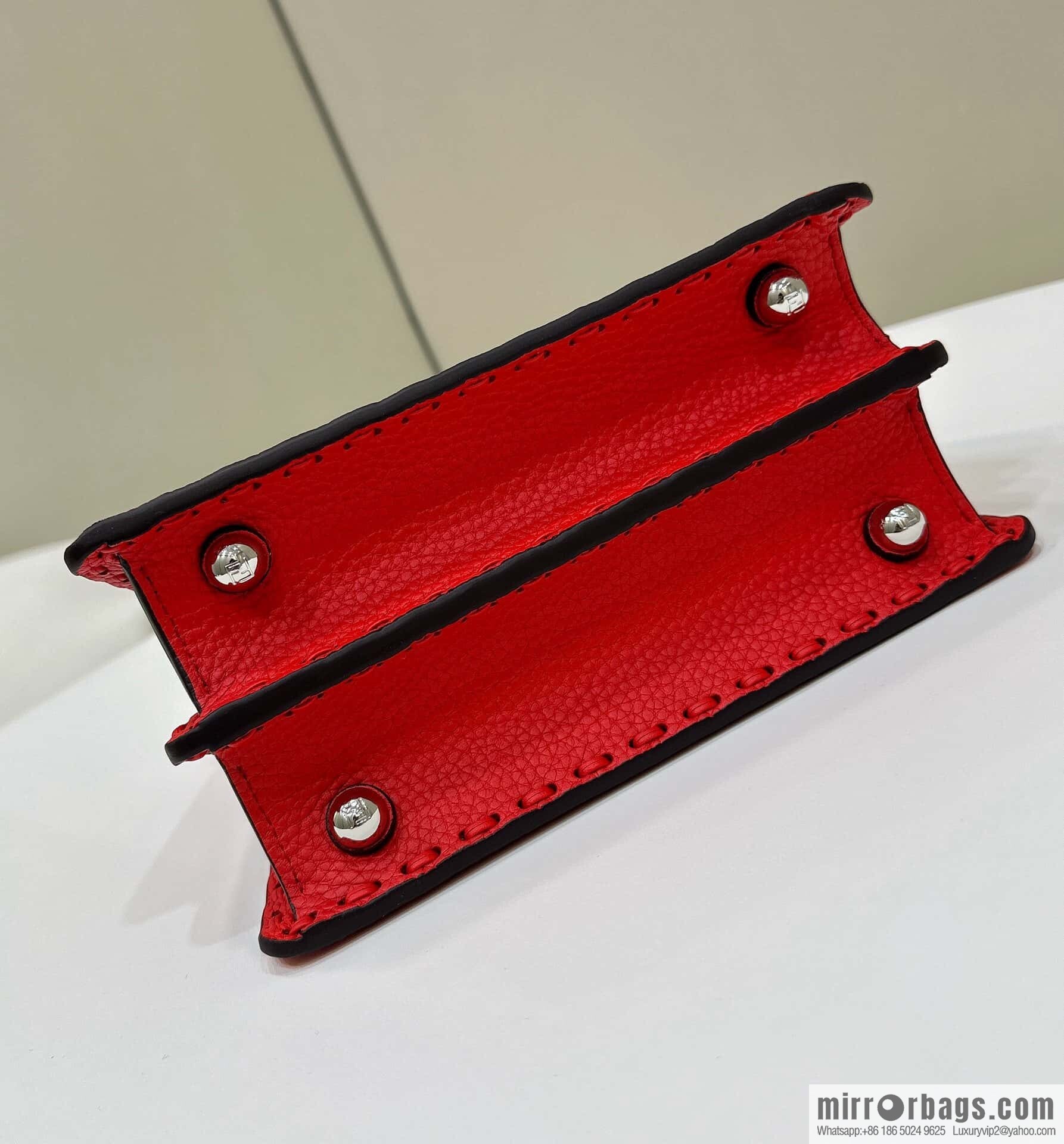 FENDI peekaboo new series I see you petite model number 80133As red