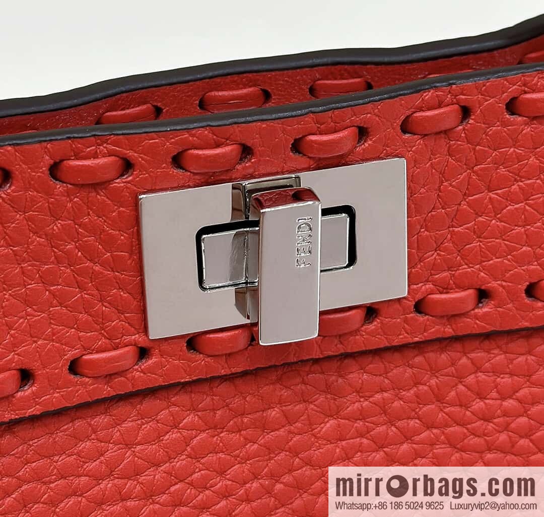 FENDI peekaboo new series I see you petite model number 80133As red
