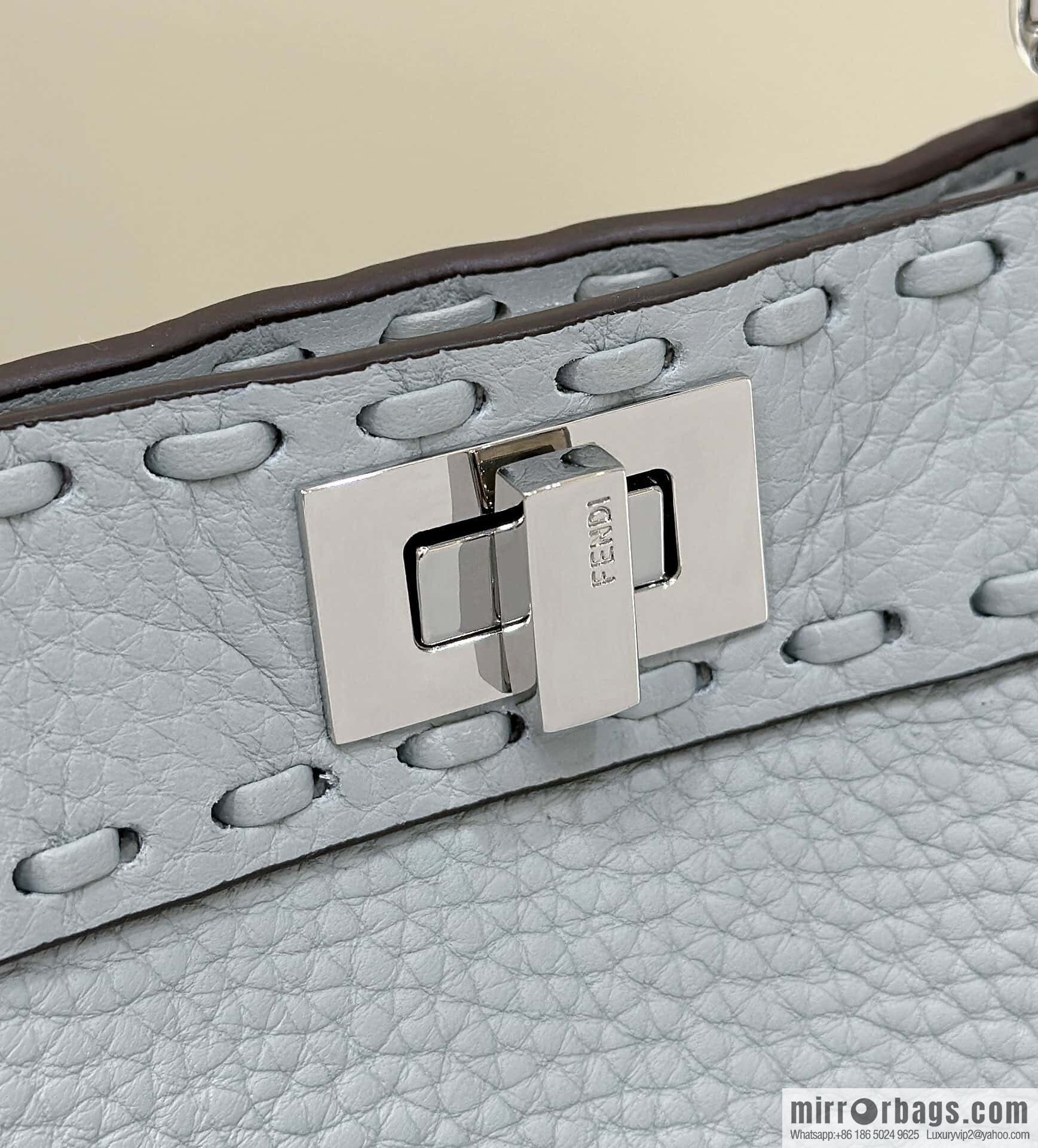 FENDI peekaboo new series I see you petite model number 80133As haze blue