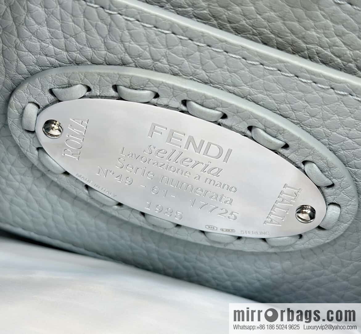 FENDI peekaboo new series I see you petite model number 80133As haze blue