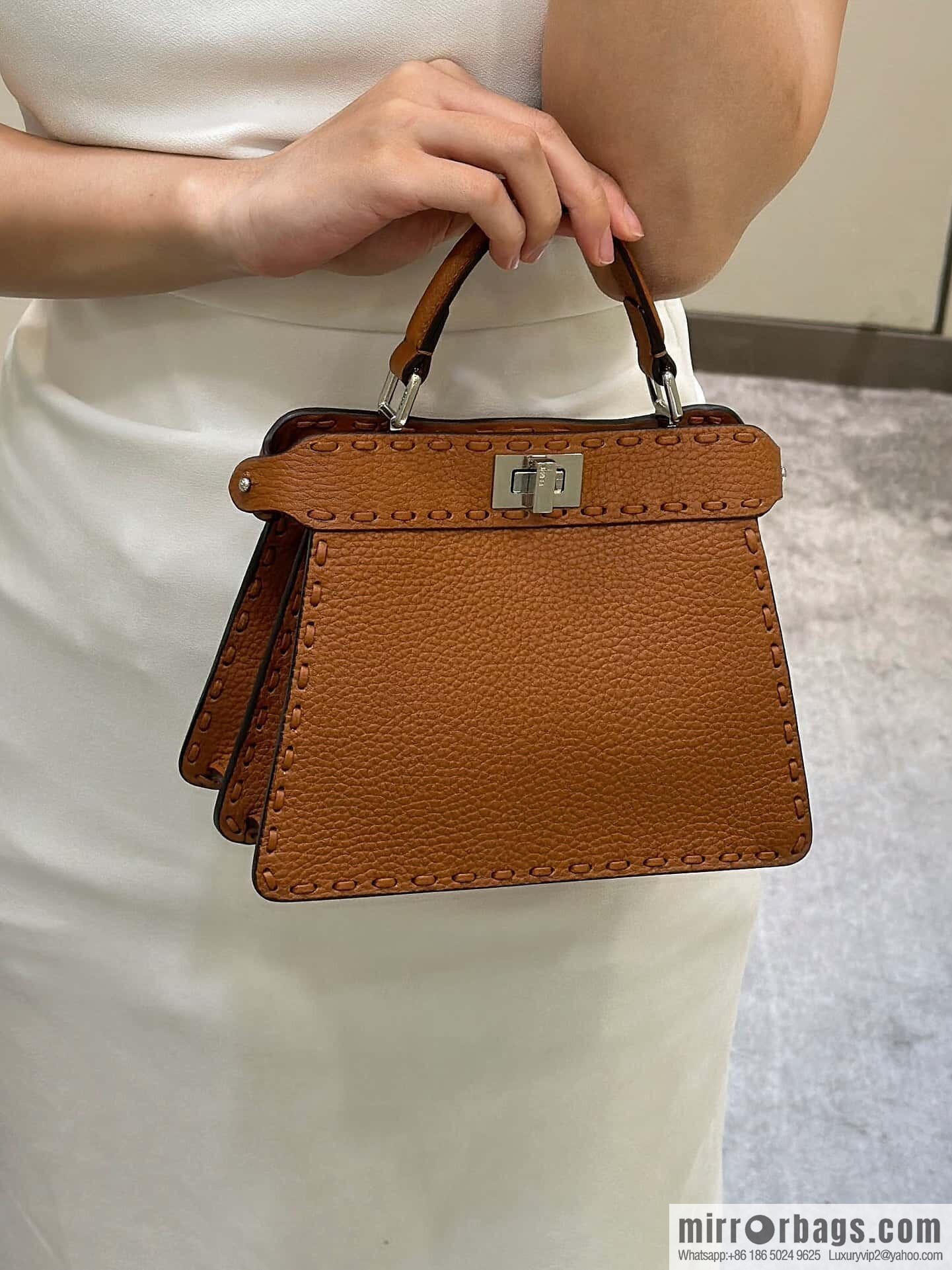 FENDI peekaboo new series I see you petite model number 80133As brown