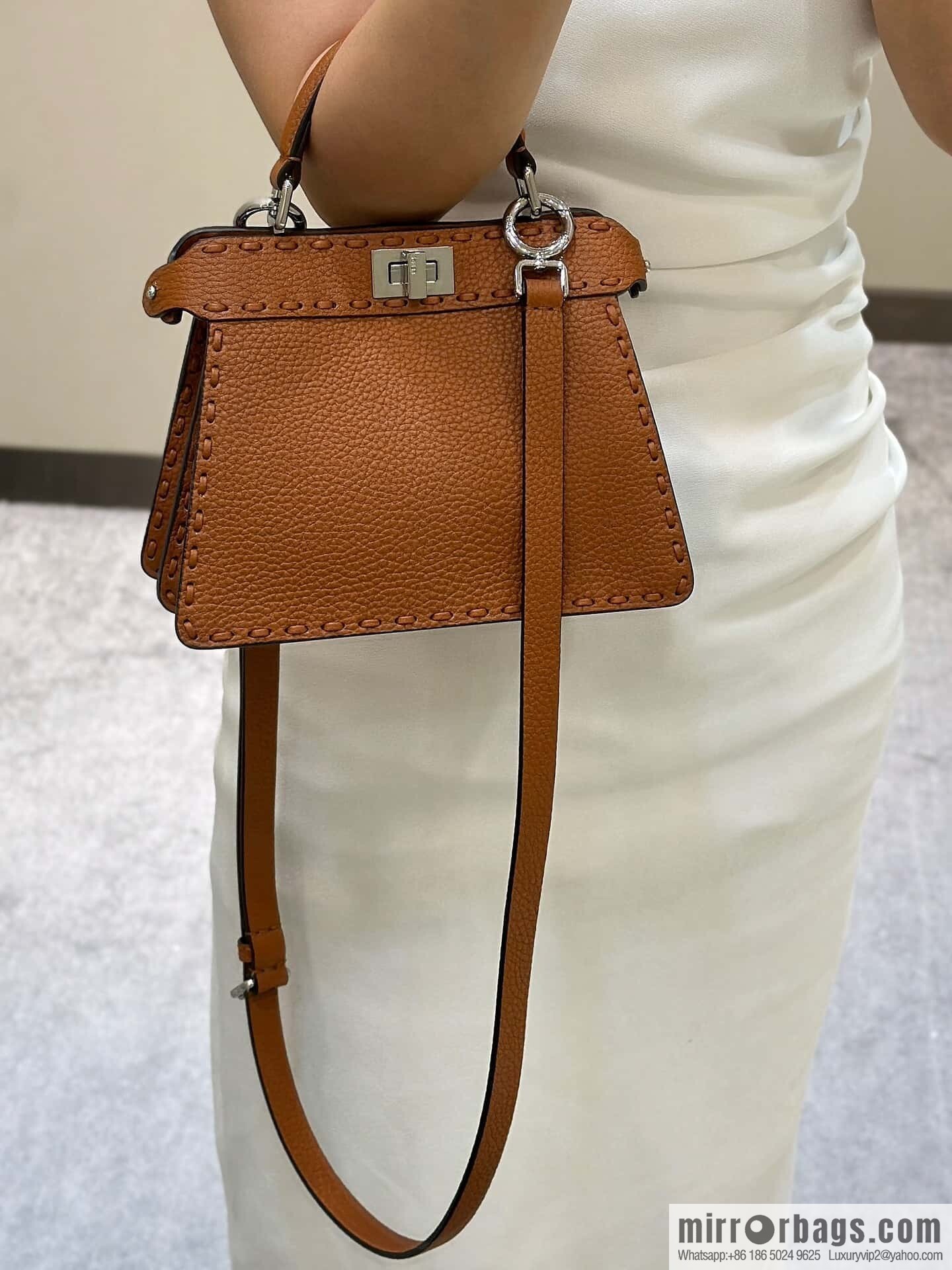 FENDI peekaboo new series I see you petite model number 80133As brown