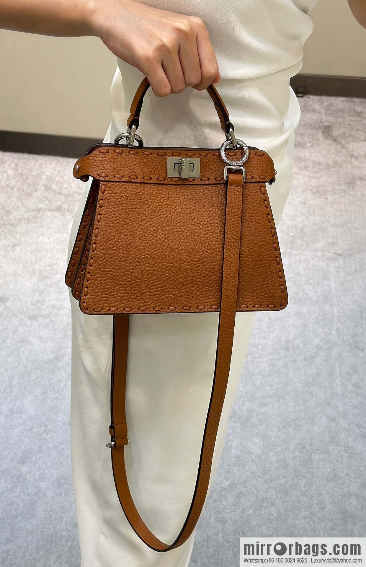 FENDI peekaboo new series I see you petite model number 80133As brown