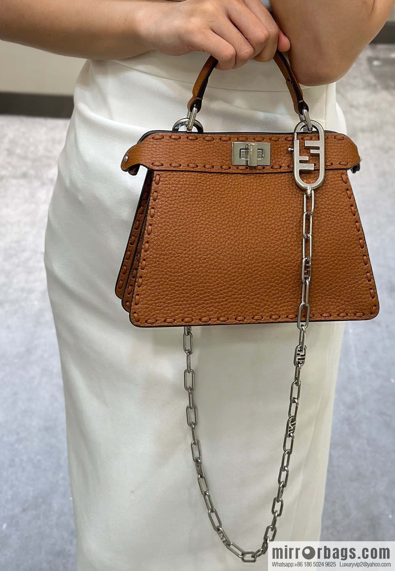 FENDI peekaboo new series I see you petite model number 80133As brown