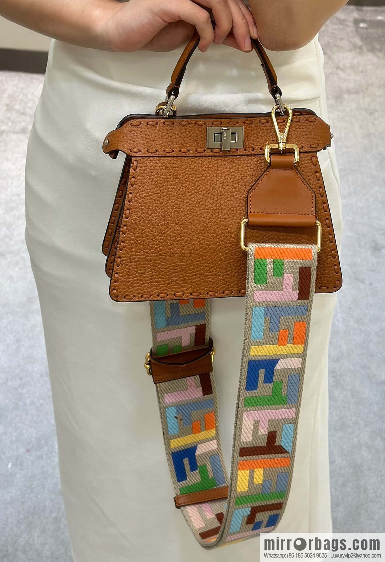 FENDI peekaboo new series I see you petite model number 80133As brown