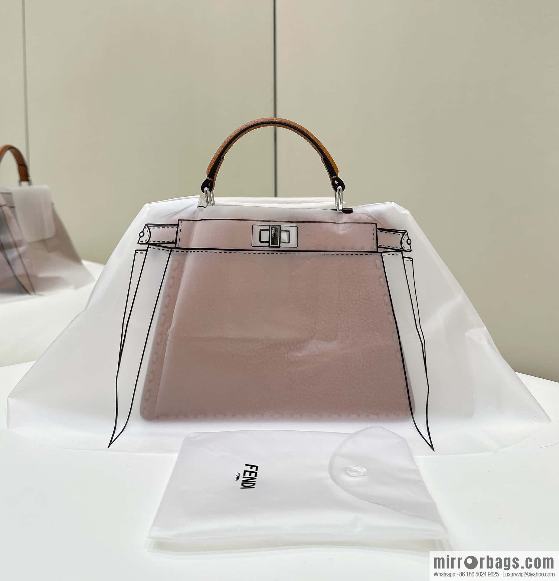 FENDI peekaboo new series I see you petite model number 80133As brown