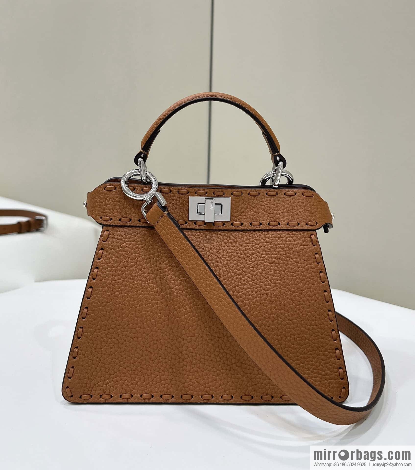 FENDI peekaboo new series I see you petite model number 80133As brown