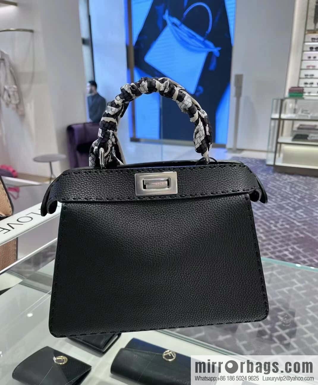 FENDI peekaboo new series I see you petite model number 80133As black