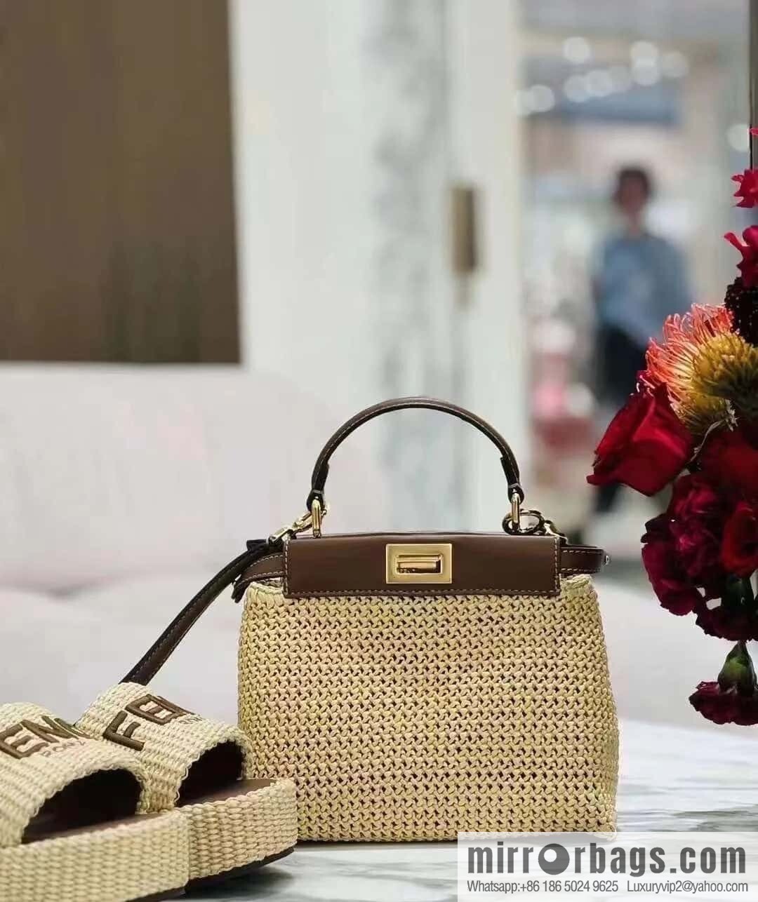 FENDI raffia series Peekaboo hand-woven, model number 8667