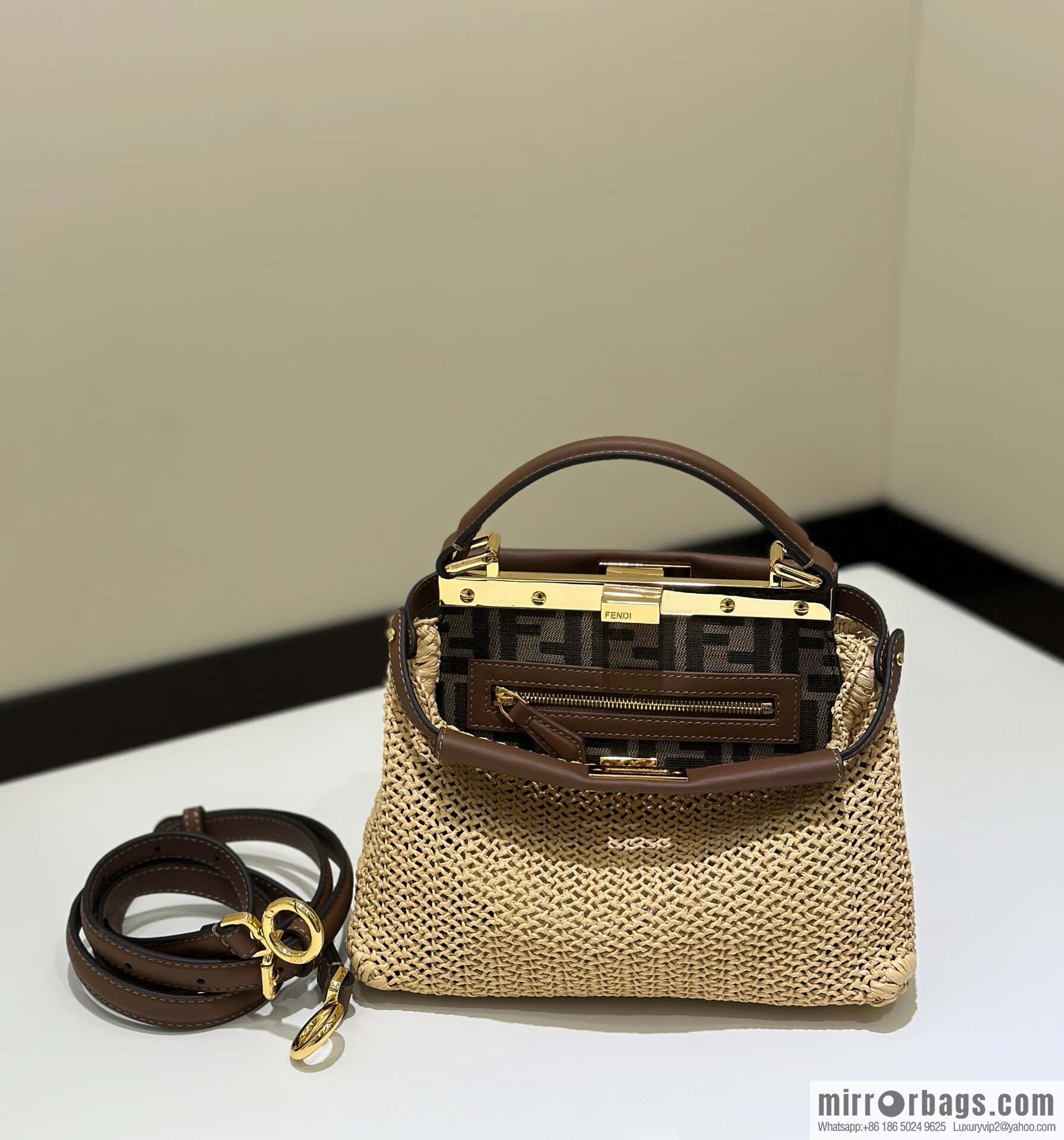 FENDI raffia series Peekaboo hand-woven, model number 8667
