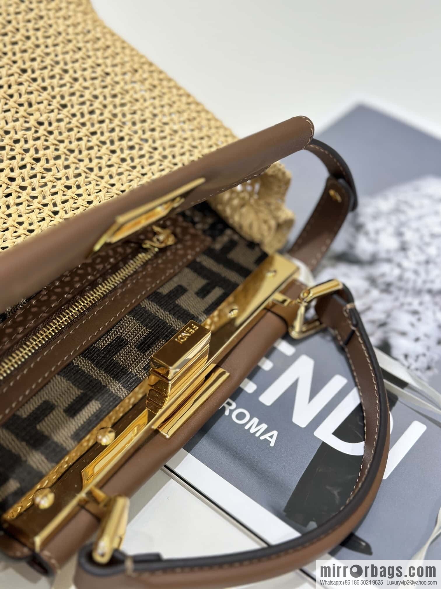 FENDI raffia series Peekaboo hand-woven, model number 8667
