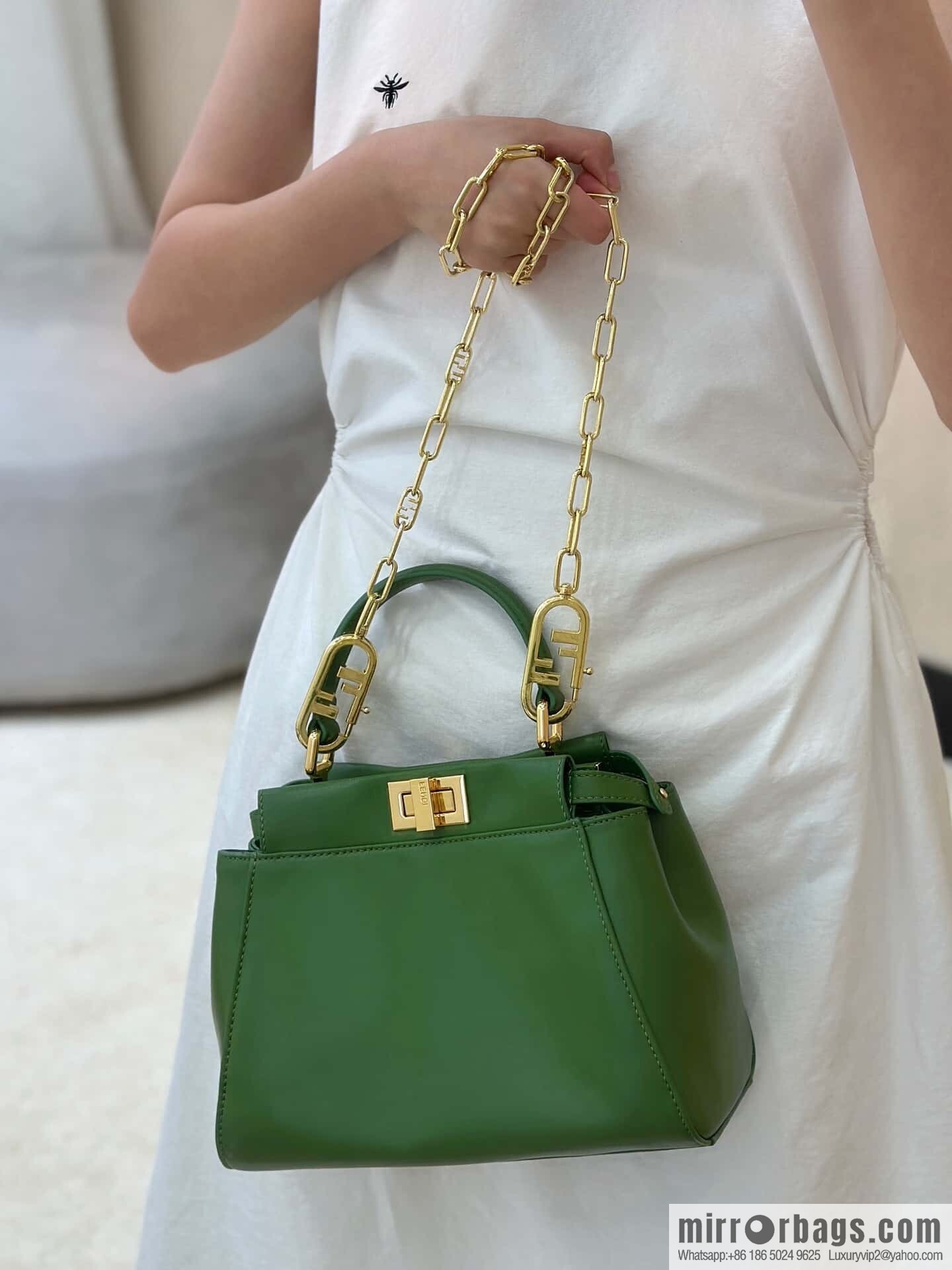 FENDI peekaboo series, model number: 8383 green