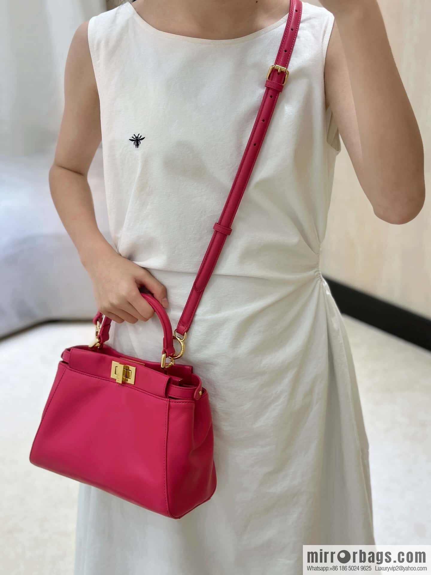 FENDI peekaboo series, model number: 8315 rose red