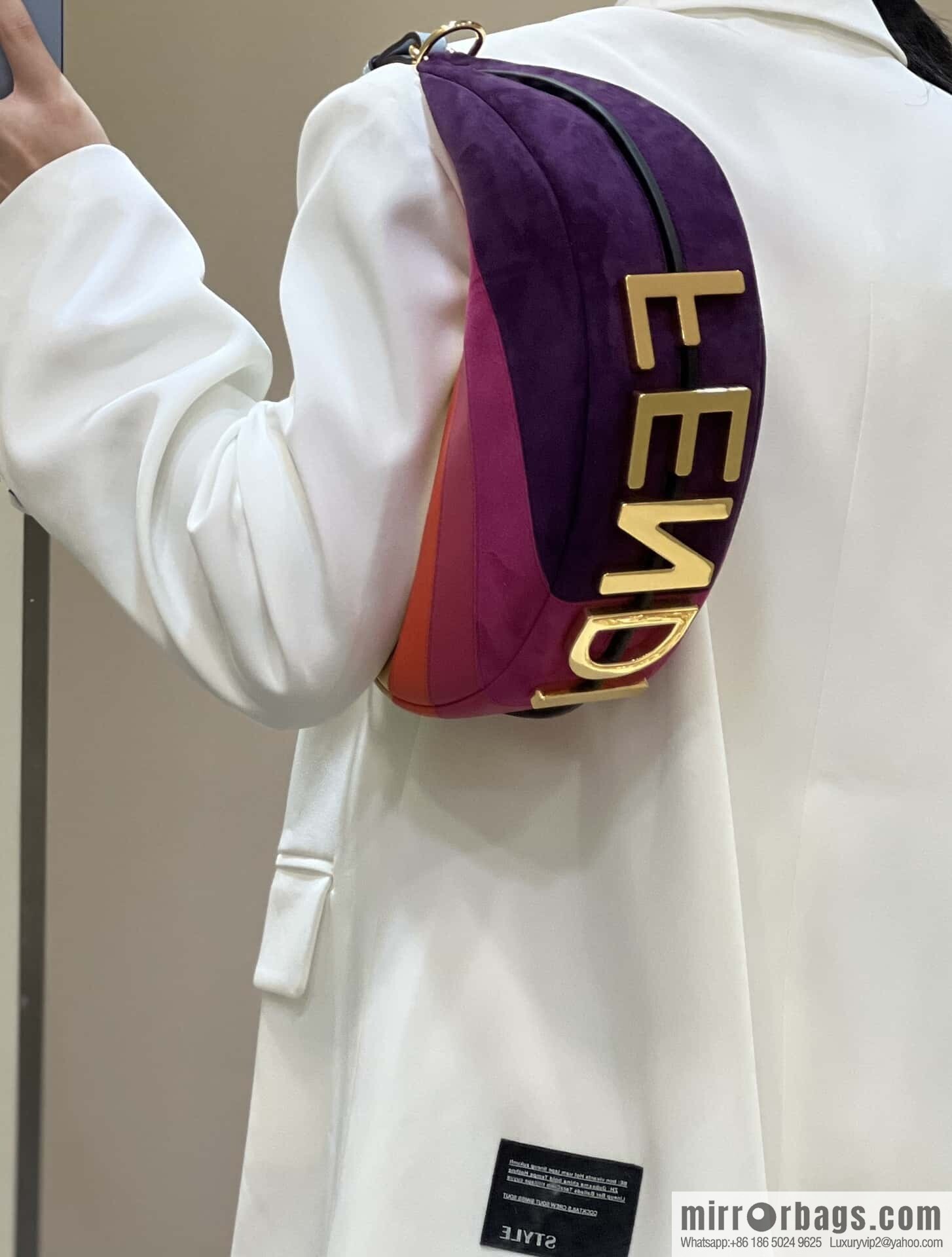 FENDI Fendigraphy armpit bag, model number: 80056m color matching