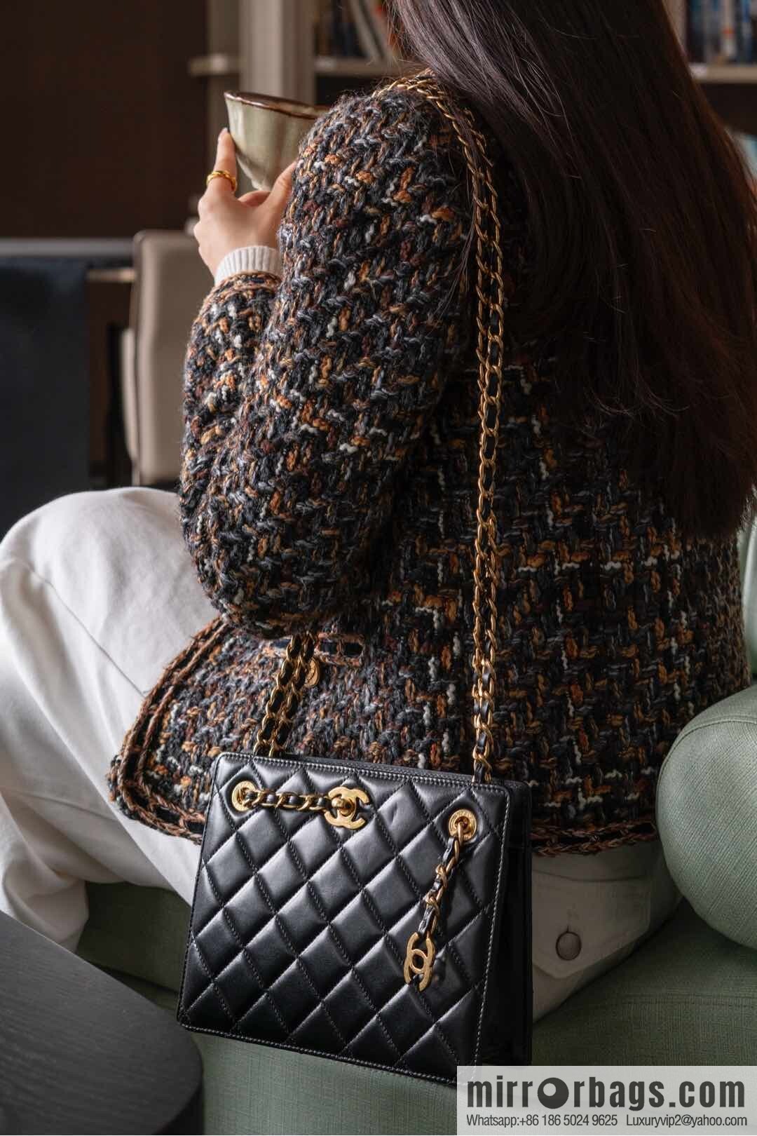 ππ‘ππ§ππ₯ πππ€ square, dinner chain bag, black π€ AS5204