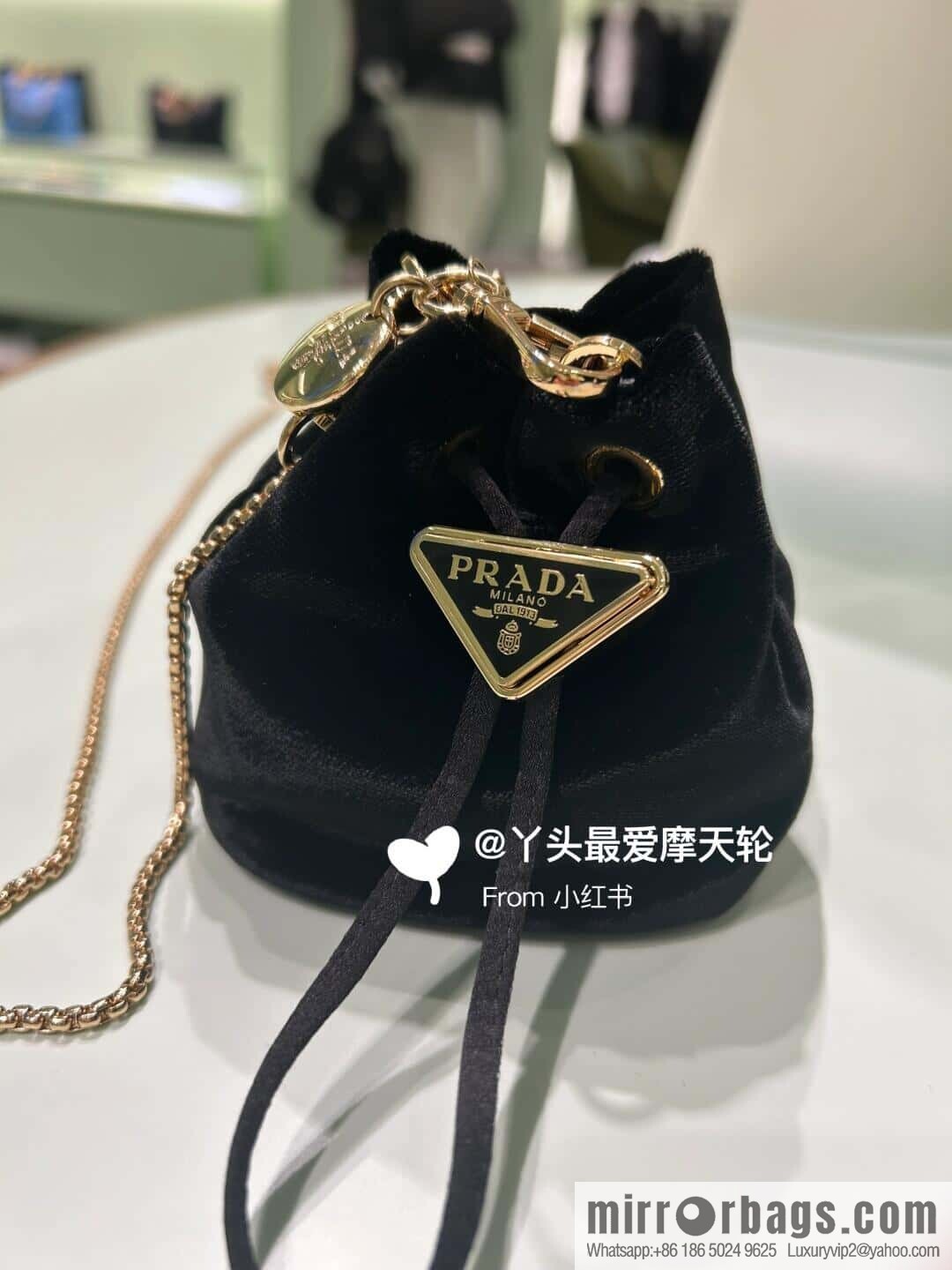 PRADA 🎉 Velvet Bucket 🎉 1NR016 Velvet🎉🎉