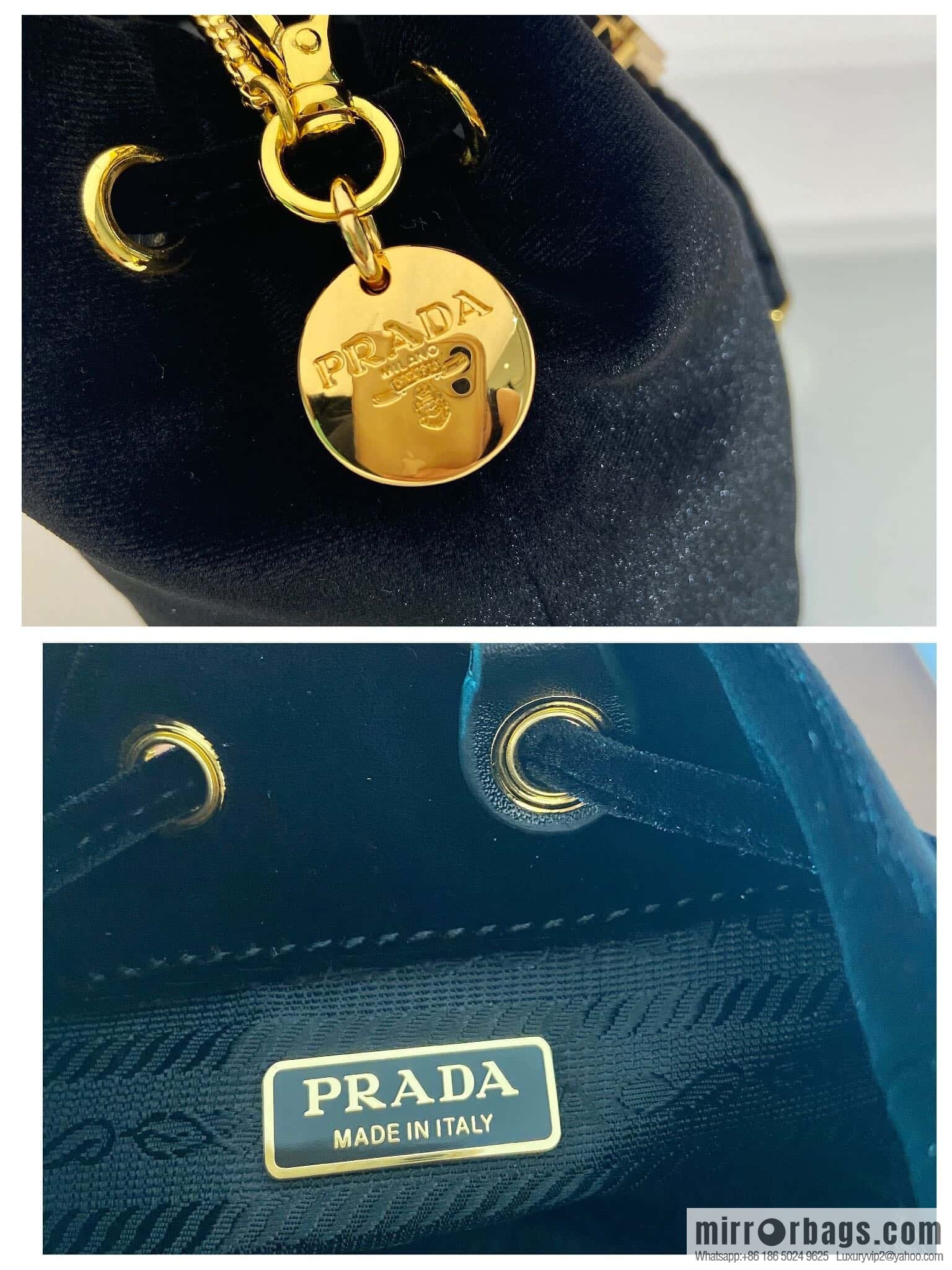 PRADA 🎉 Velvet Bucket 🎉 1NR016 Velvet🎉🎉
