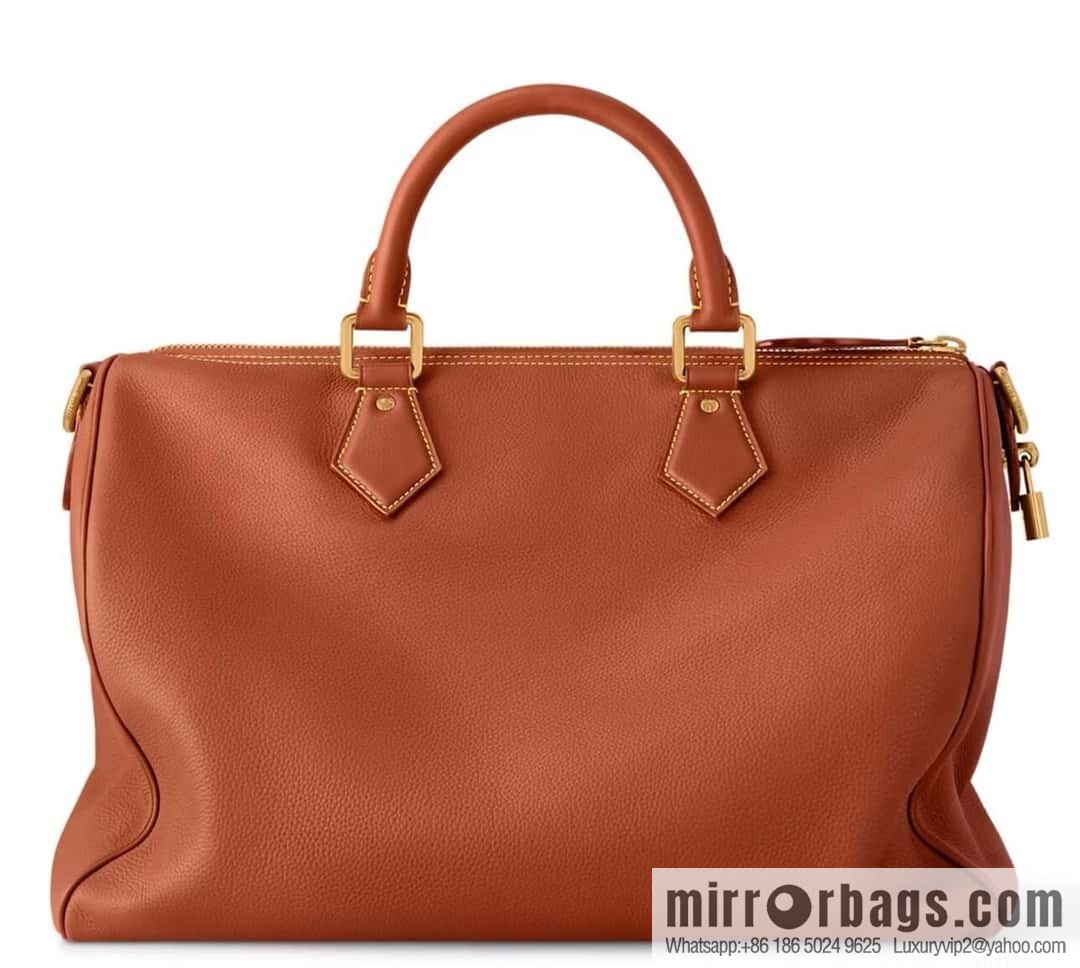 [Boutique‑grade] M12672 brown full leather, pillow bag speedy series SPEEDY P9 BANDOULIZRE40 handbag