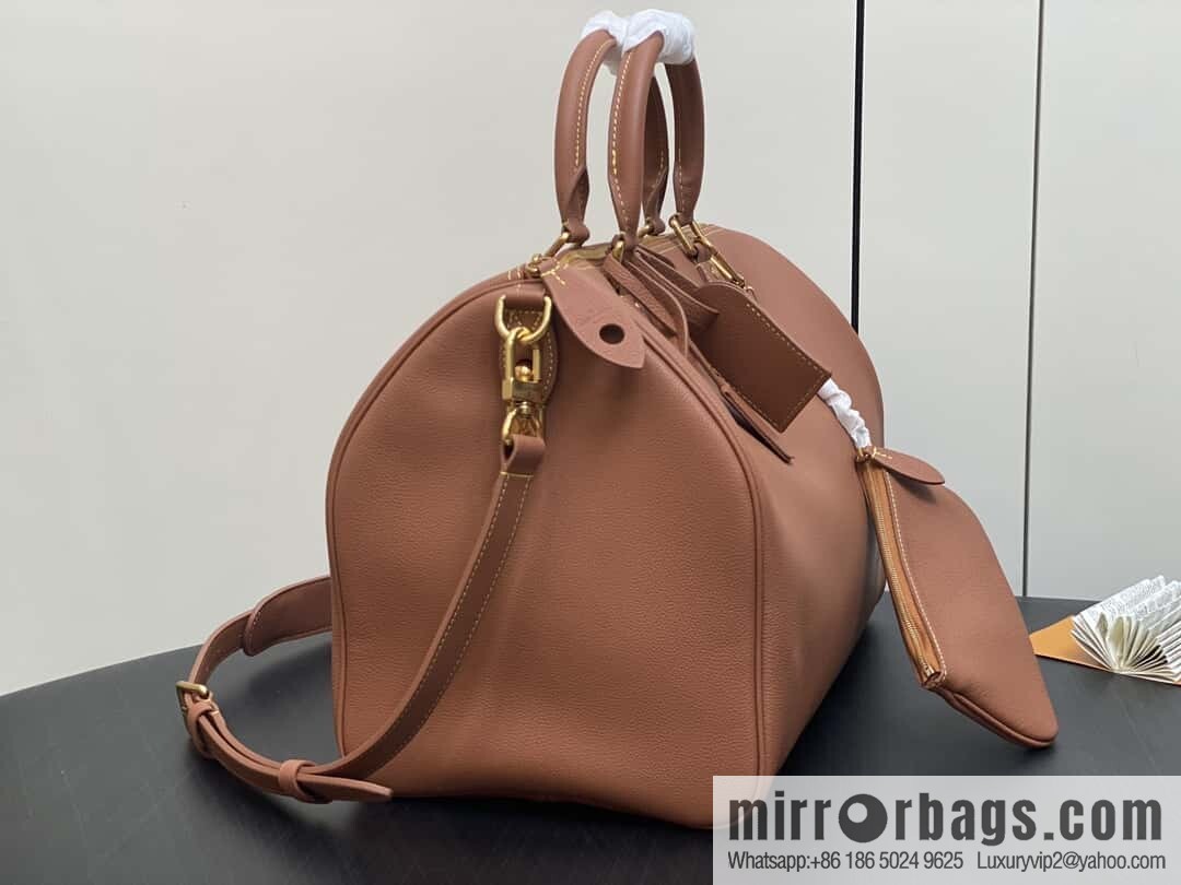 [Boutique‑grade] M12672 brown full leather, pillow bag speedy series SPEEDY P9 BANDOULIZRE40 handbag