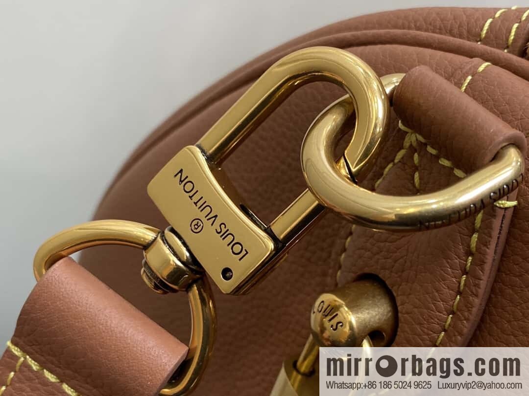 [Boutique‑grade] M12672 brown full leather, pillow bag speedy series SPEEDY P9 BANDOULIZRE40 handbag