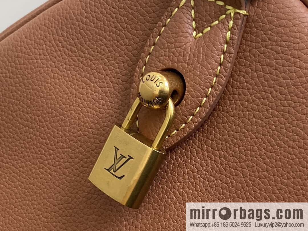 [Boutique‑grade] M12672 brown full leather, pillow bag speedy series SPEEDY P9 BANDOULIZRE40 handbag