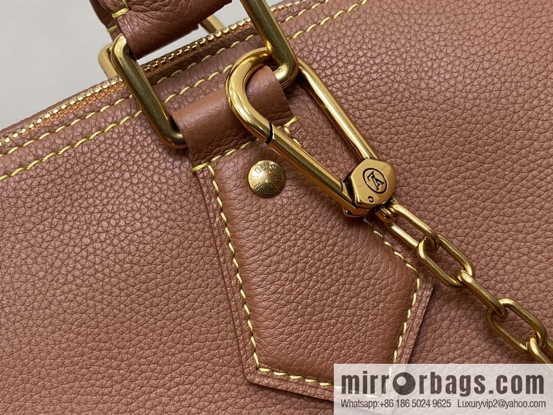 [Boutique‑grade] M12672 brown full leather, pillow bag speedy series SPEEDY P9 BANDOULIZRE40 handbag