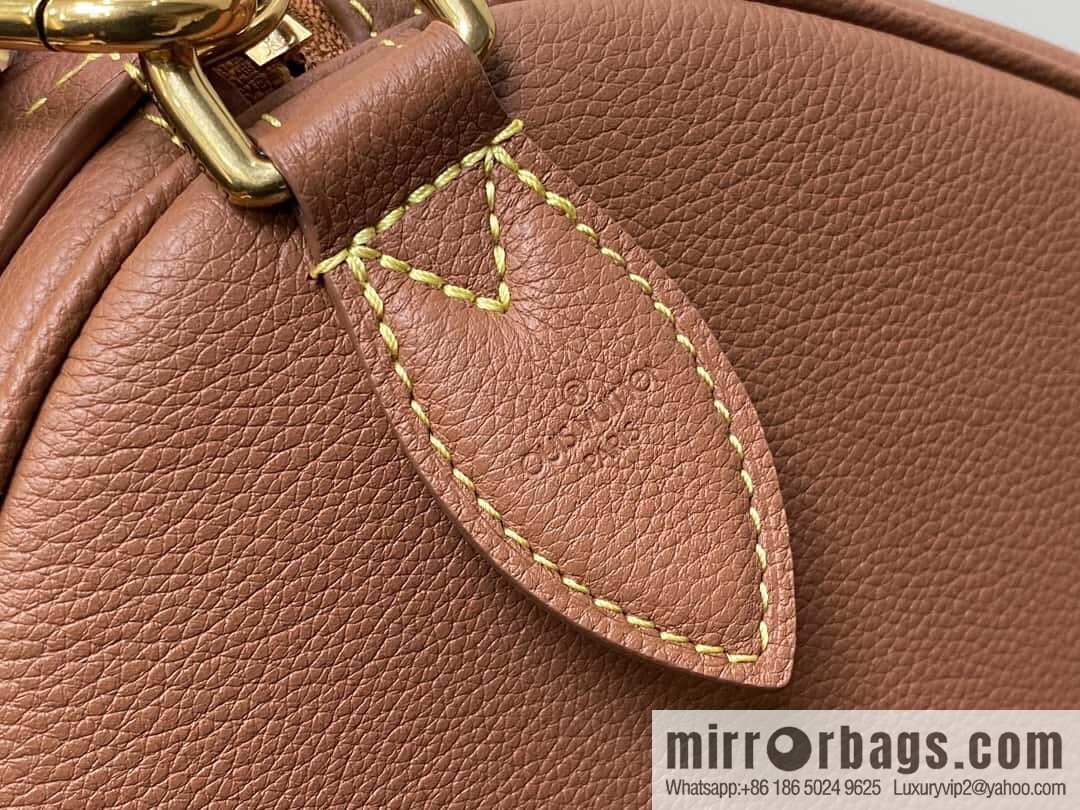 [Boutique‑grade] M12672 brown full leather, pillow bag speedy series SPEEDY P9 BANDOULIZRE40 handbag