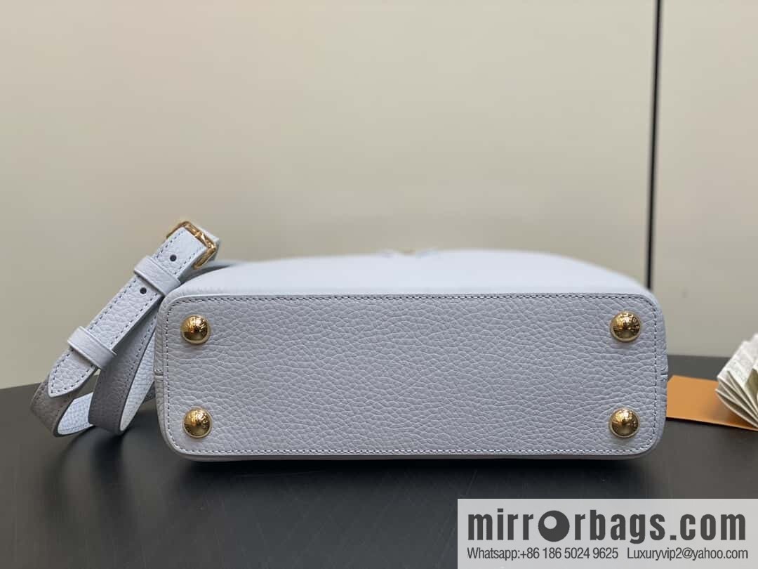 [Boutique‑grade] M24545 light blue, full leather cap that English series CAPUCINES small handbag M24727