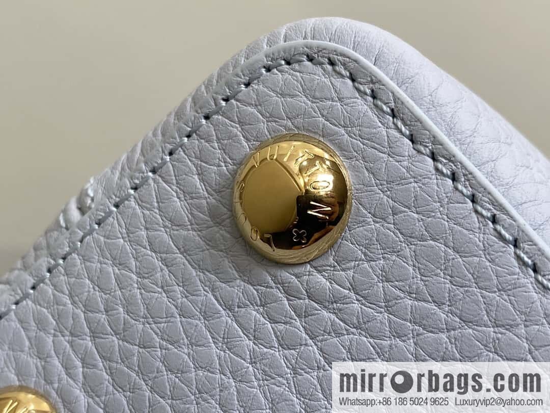 [Boutique‑grade] M24545 light blue, full leather cap that English series CAPUCINES small handbag M24727