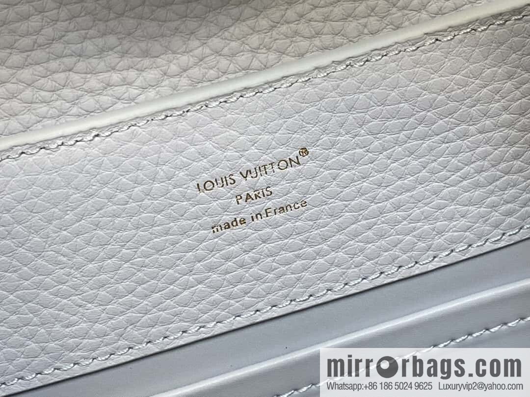 [Boutique‑grade] M24545 light blue, full leather cap that English series CAPUCINES small handbag M24727