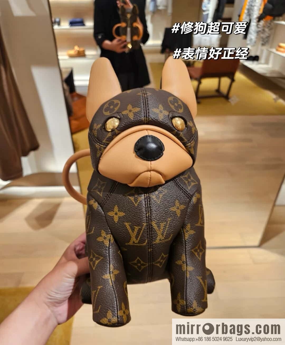 [Boutique‑grade] M12617 presbyopia, French Dou dog shoulder bag series, this Pooch Bag handbag