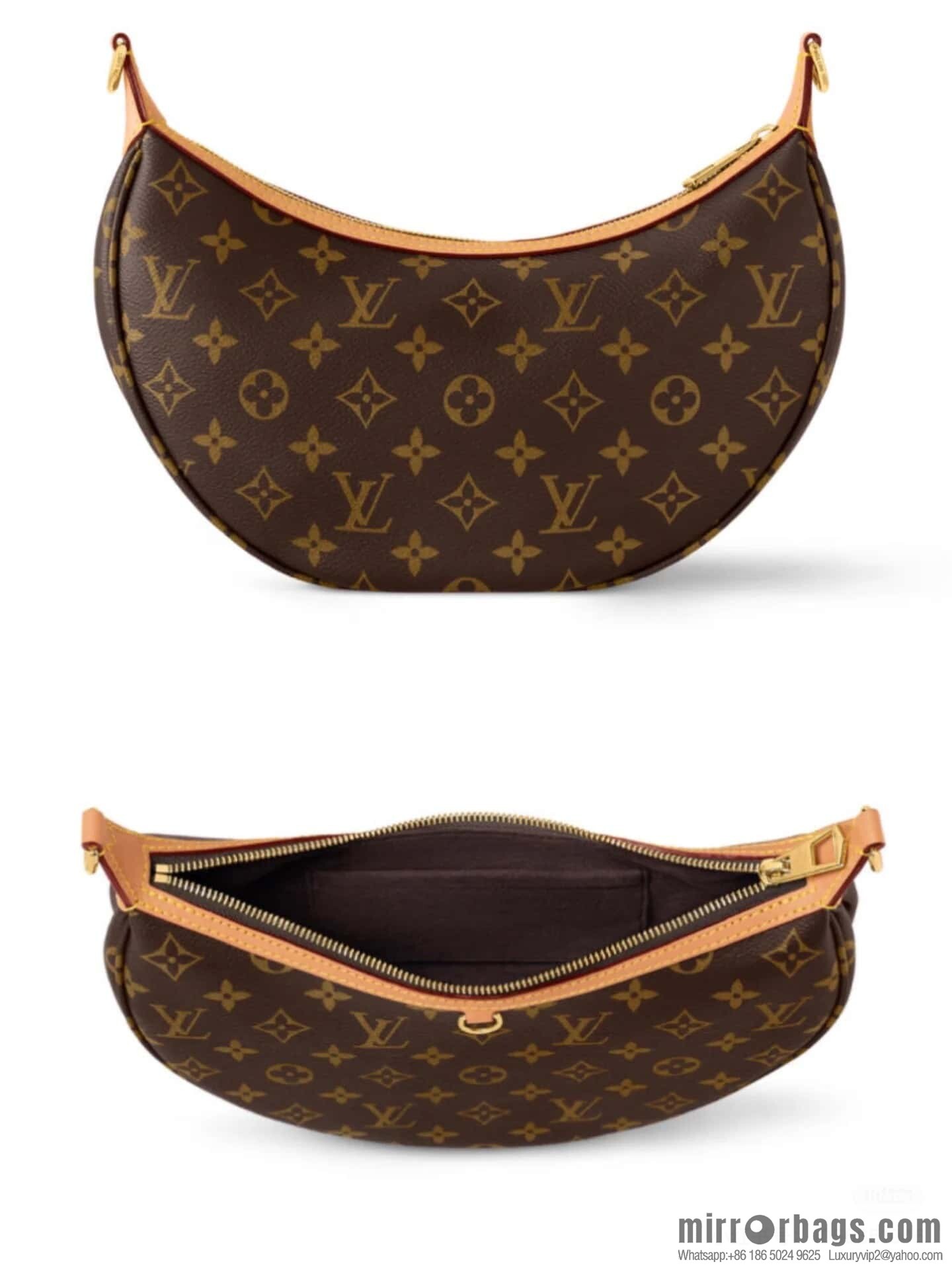 [Boutique‑grade] M12939 presbyopia, moon bag series Loop Hobo handbag