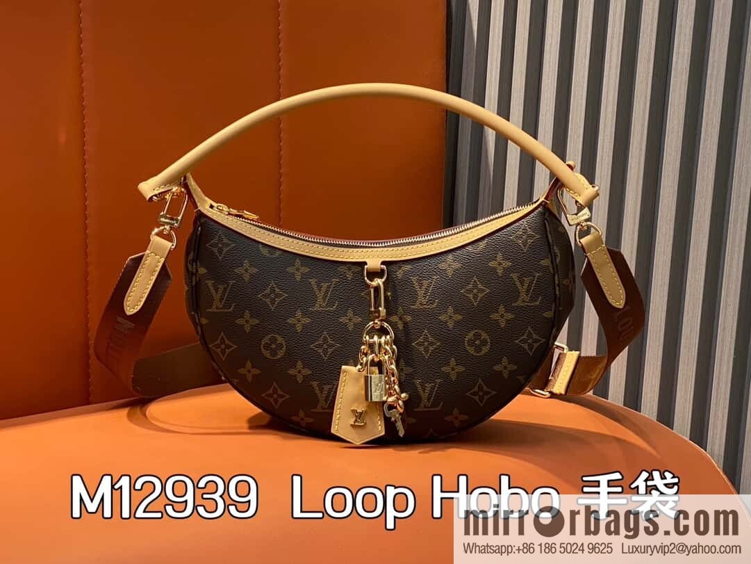 [Boutique‑grade] M12939 presbyopia, moon bag series Loop Hobo handbag