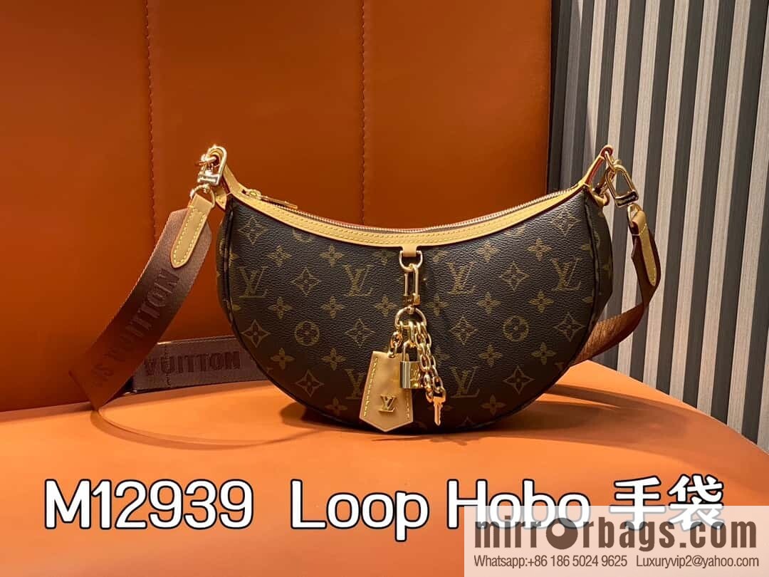[Boutique‑grade] M12939 presbyopia, moon bag series Loop Hobo handbag
