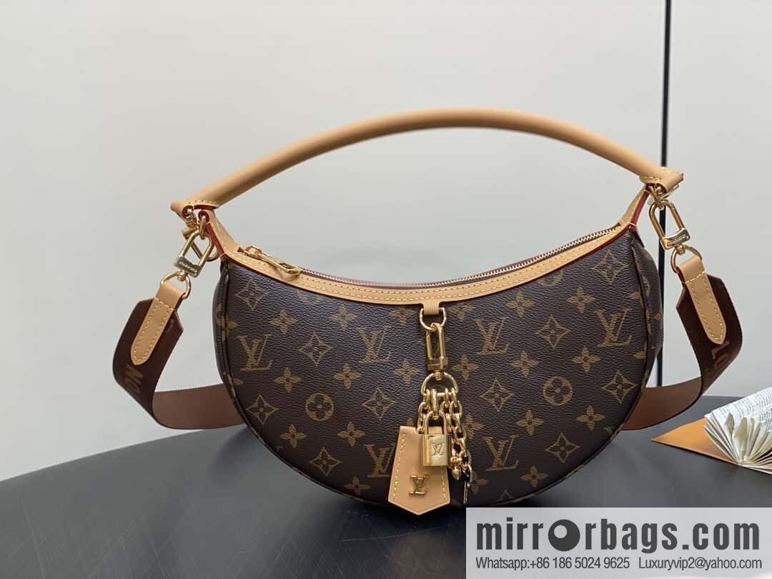 [Boutique‑grade] M12939 presbyopia, moon bag series Loop Hobo handbag