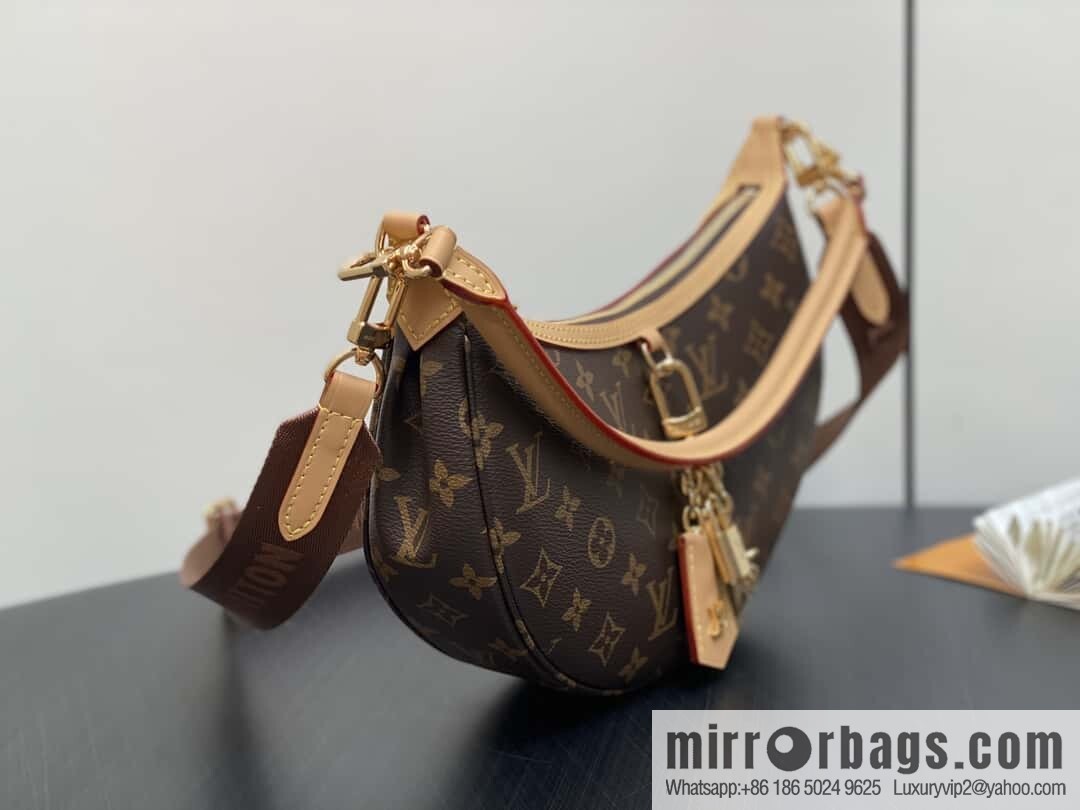[Boutique‑grade] M12939 presbyopia, moon bag series Loop Hobo handbag