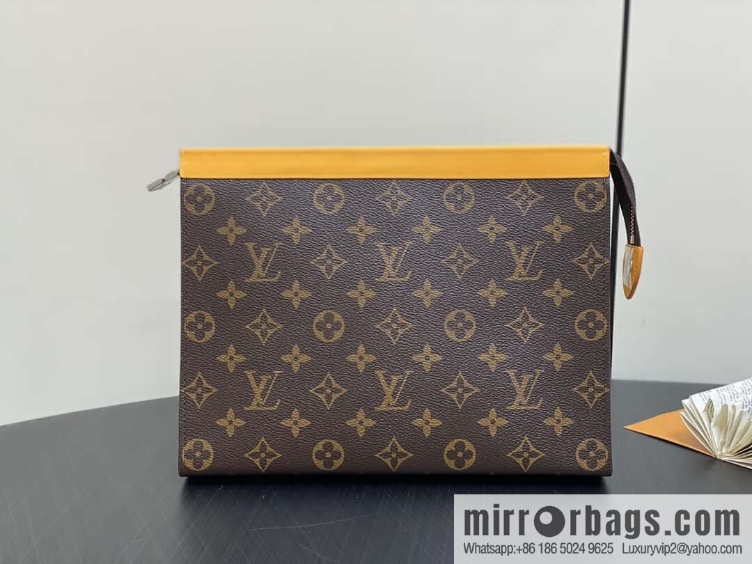 [Boutique‑grade] M12820 old flower yellow, handbag clutch series M61692 + versatile Pochette Voyage clutch bag