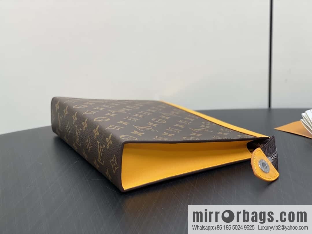 [Boutique‑grade] M12820 old flower yellow, handbag clutch series M61692 + versatile Pochette Voyage clutch bag