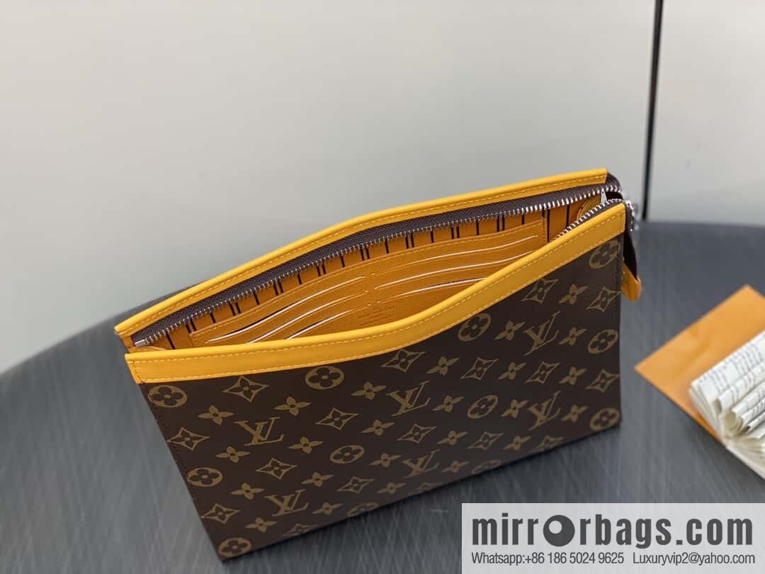 [Boutique‑grade] M12820 old flower yellow, handbag clutch series M61692 + versatile Pochette Voyage clutch bag
