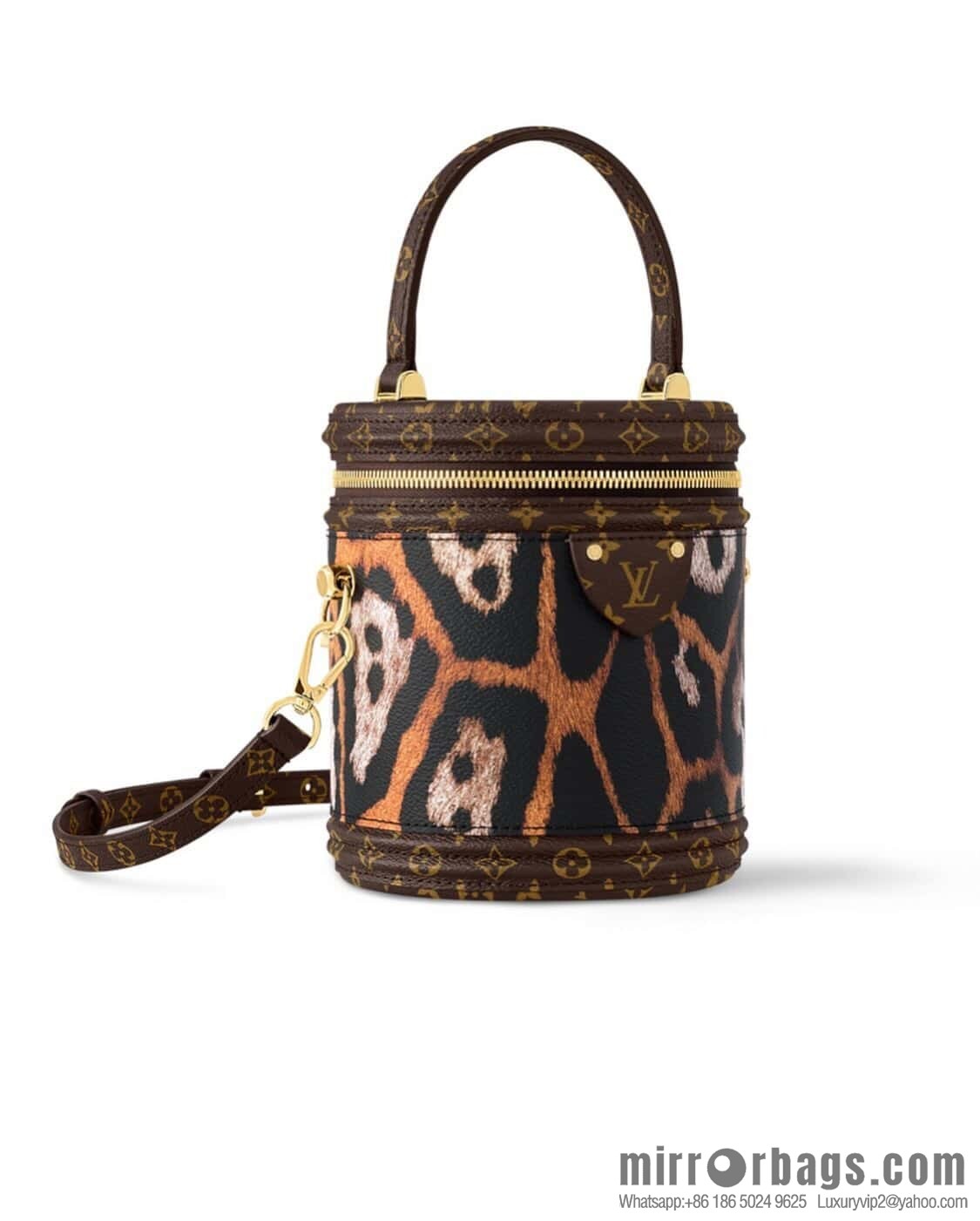 [Boutique‑grade] M13846 leopard print, drum bag, fortune bag VANITY handbag