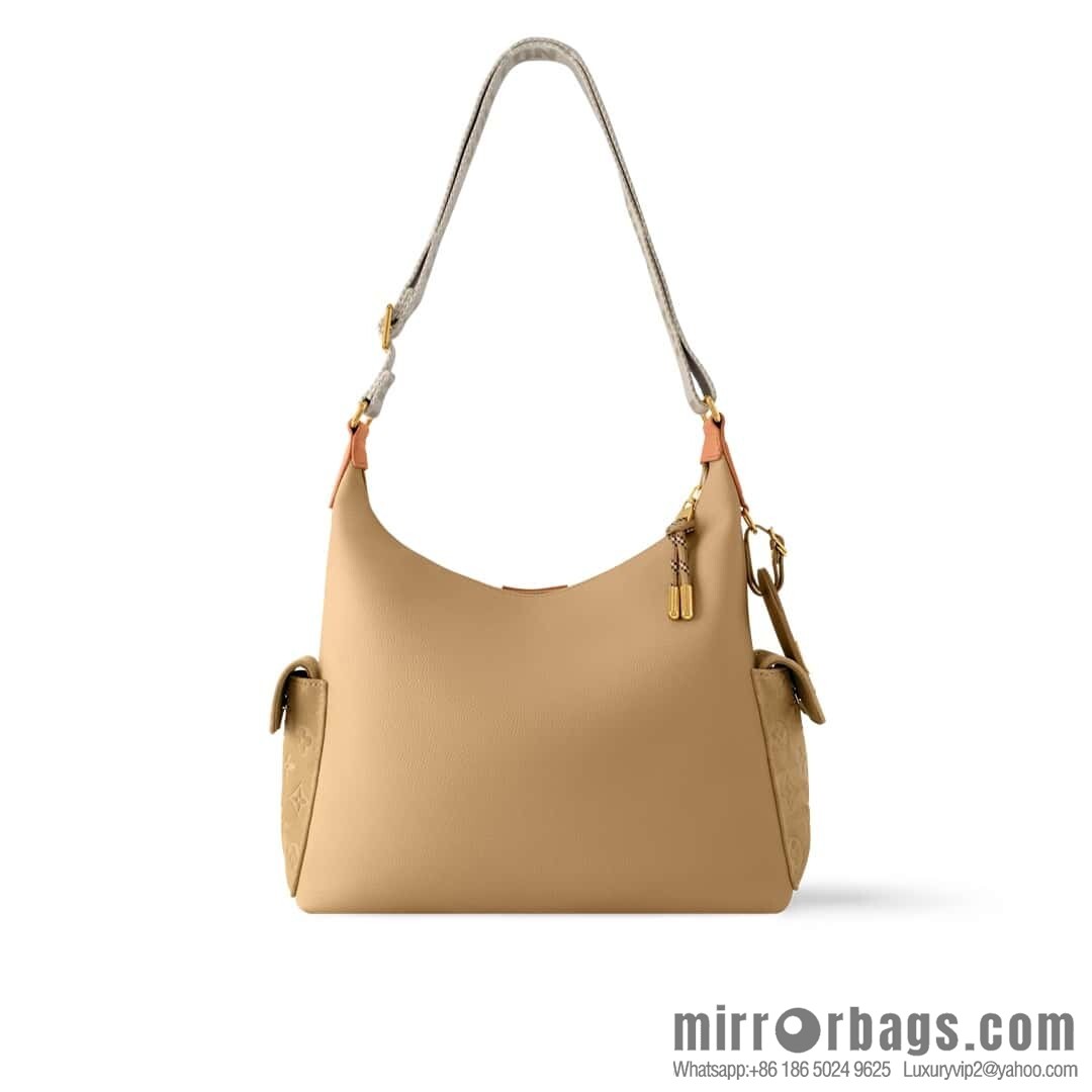 [Boutique‑grade] M12697 presbyopia brown, men's bag messenger bag series HOBO CARGO handbag