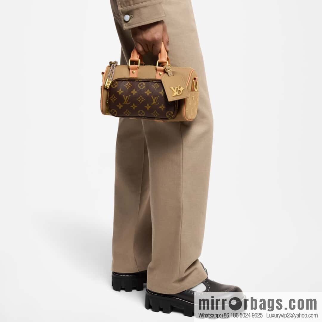 [Boutique‑grade] M12627 presbyopia brown, men's bag pillow bag keepall series, this Keepall Bandoulière 25 handbag