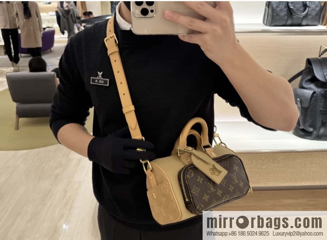 [Boutique‑grade] M12627 presbyopia brown, men's bag pillow bag keepall series, this Keepall Bandoulière 25 handbag