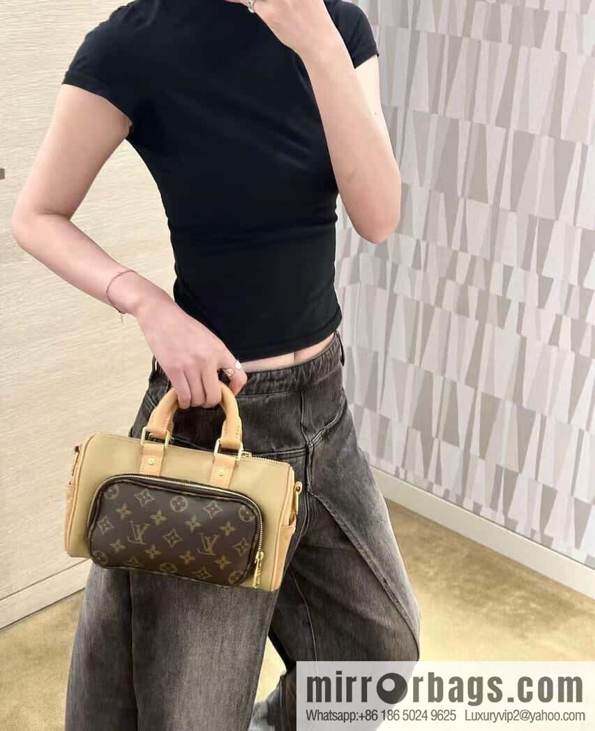 [Boutique‑grade] M12627 presbyopia brown, men's bag pillow bag keepall series, this Keepall Bandoulière 25 handbag