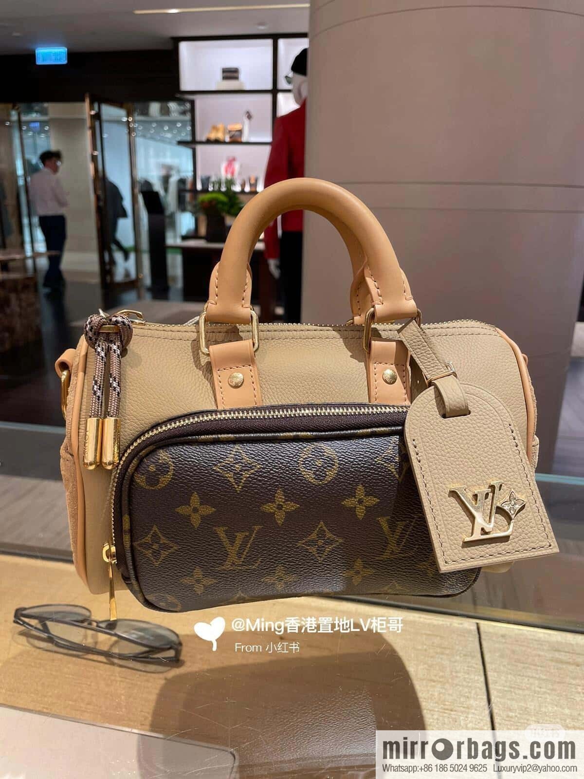 [Boutique‑grade] M12627 presbyopia brown, men's bag pillow bag keepall series, this Keepall Bandoulière 25 handbag