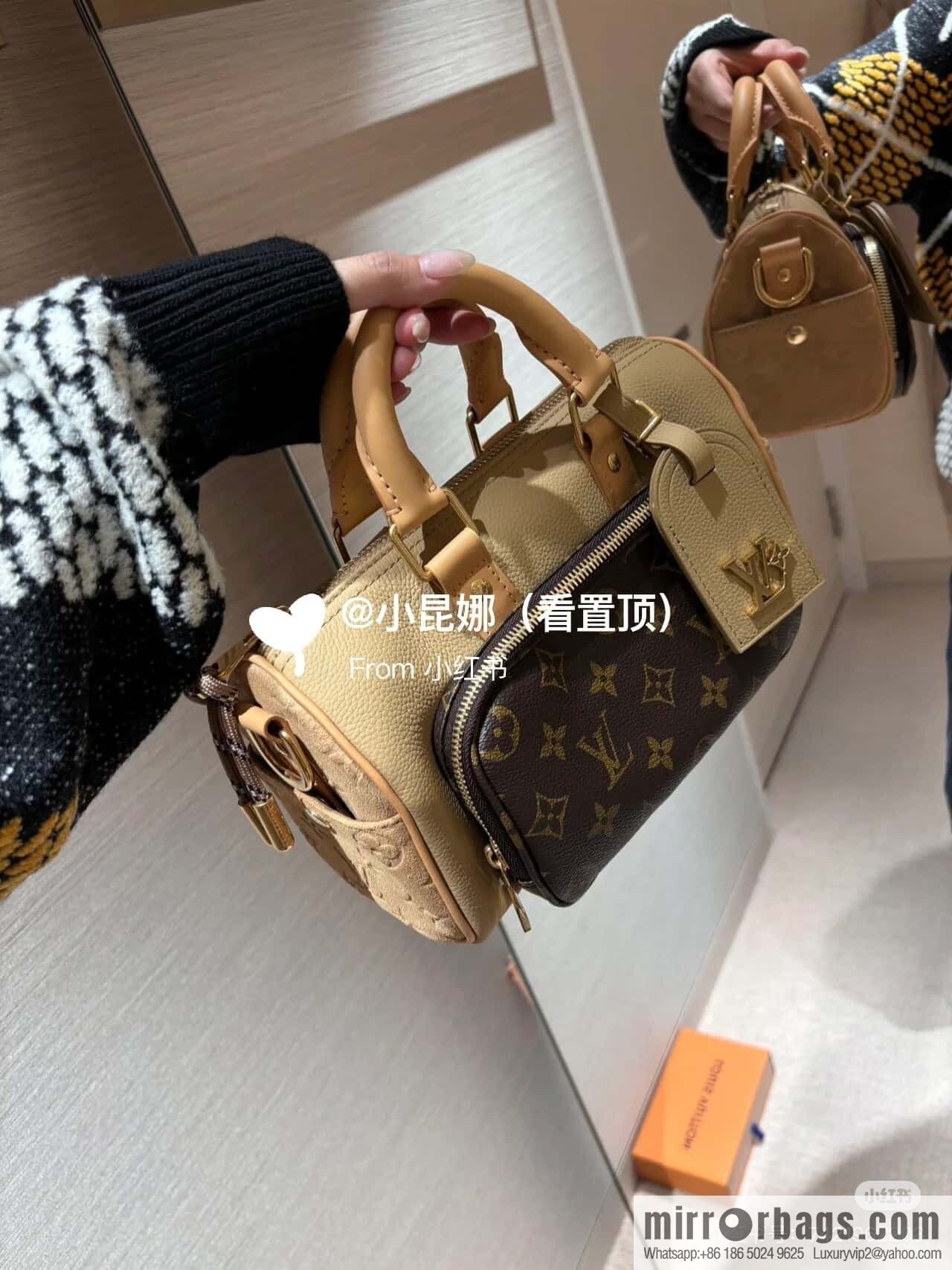 [Boutique‑grade] M12627 presbyopia brown, men's bag pillow bag keepall series, this Keepall Bandoulière 25 handbag