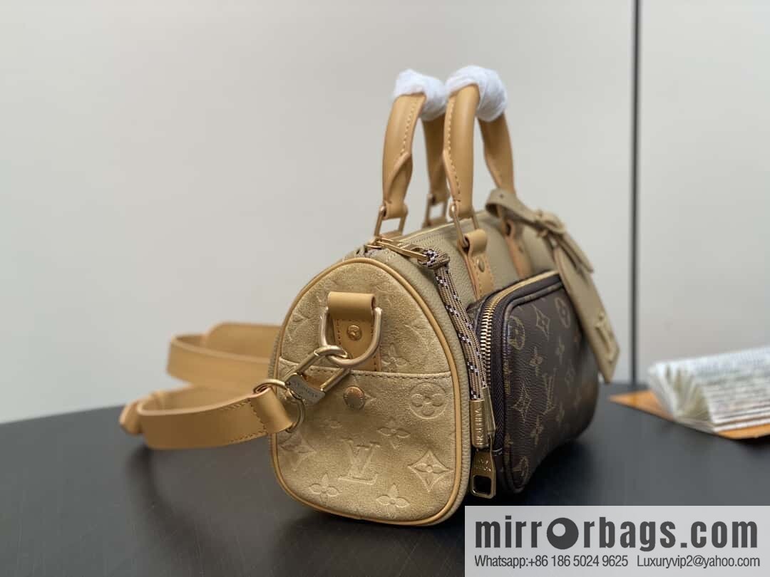 [Boutique‑grade] M12627 presbyopia brown, men's bag pillow bag keepall series, this Keepall Bandoulière 25 handbag