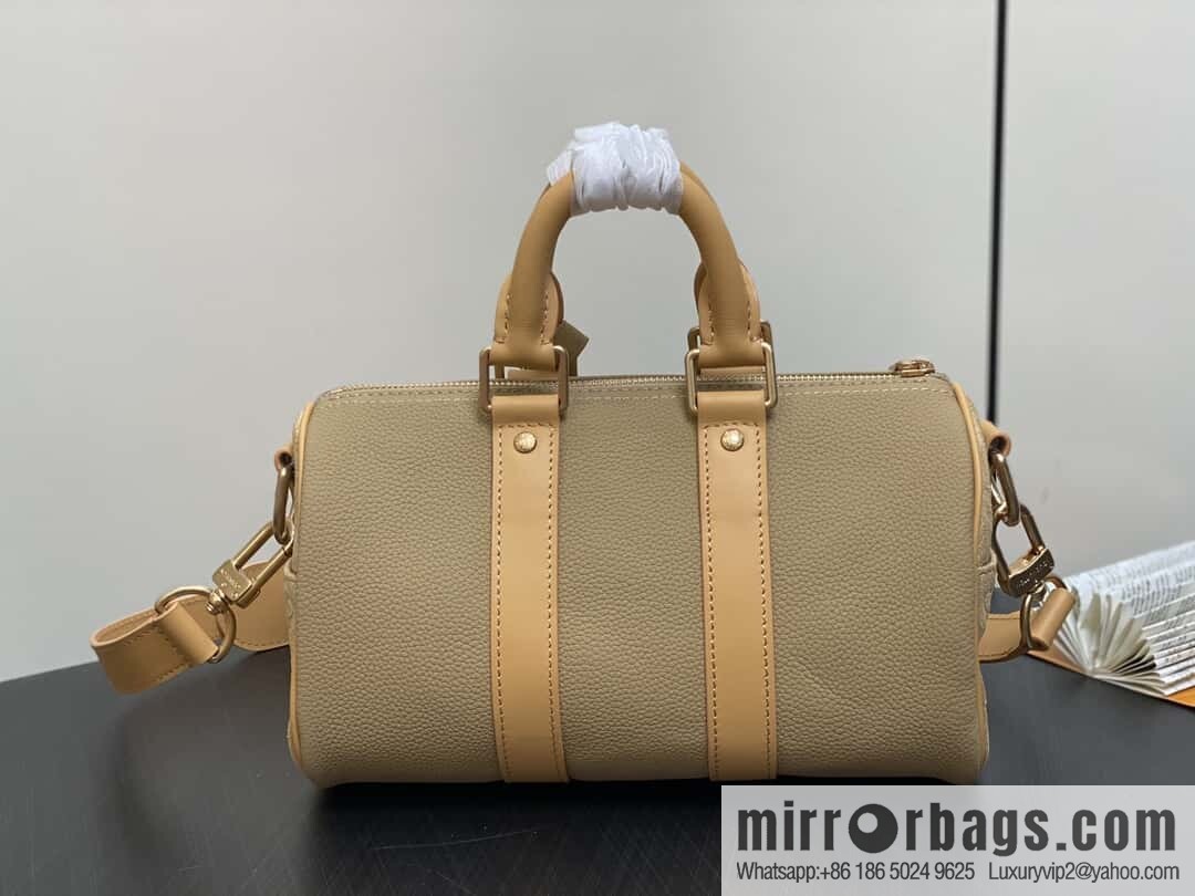[Boutique‑grade] M12627 presbyopia brown, men's bag pillow bag keepall series, this Keepall Bandoulière 25 handbag