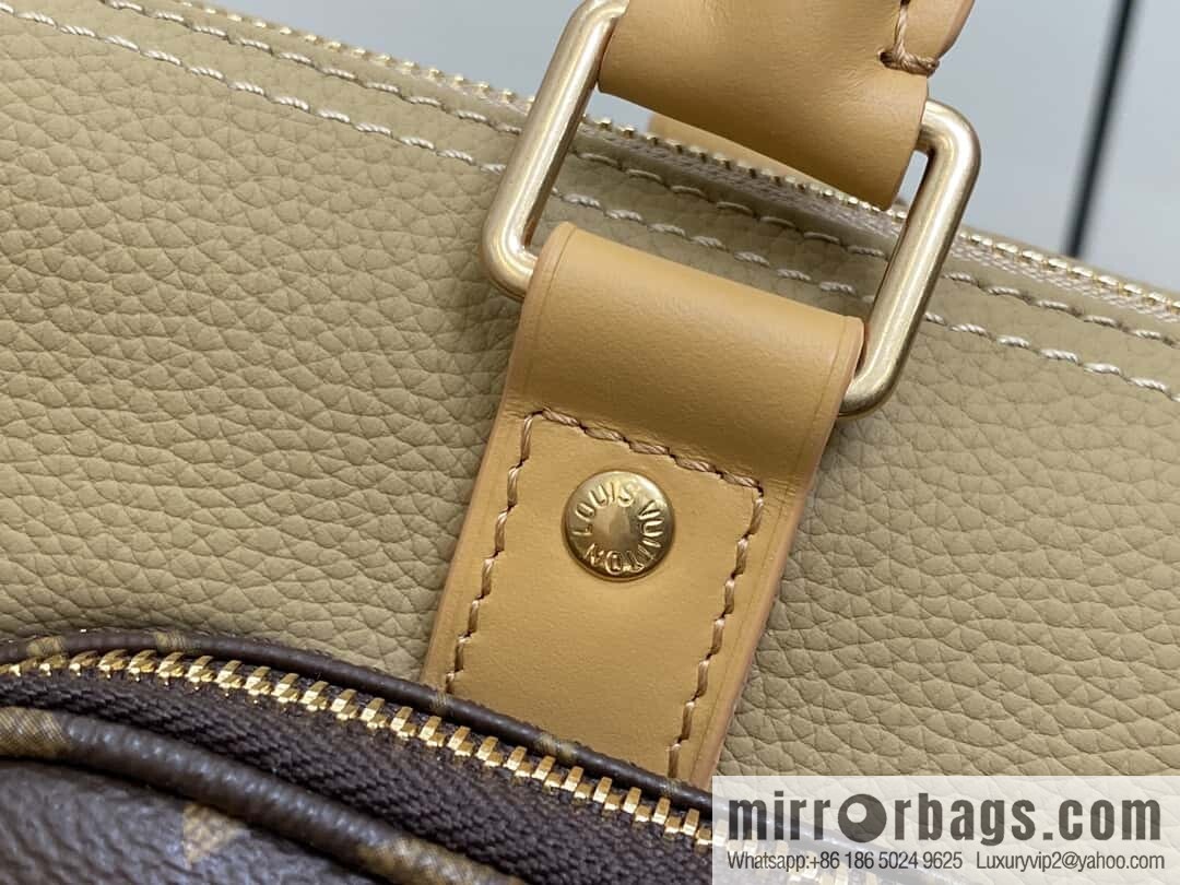 [Boutique‑grade] M12627 presbyopia brown, men's bag pillow bag keepall series, this Keepall Bandoulière 25 handbag