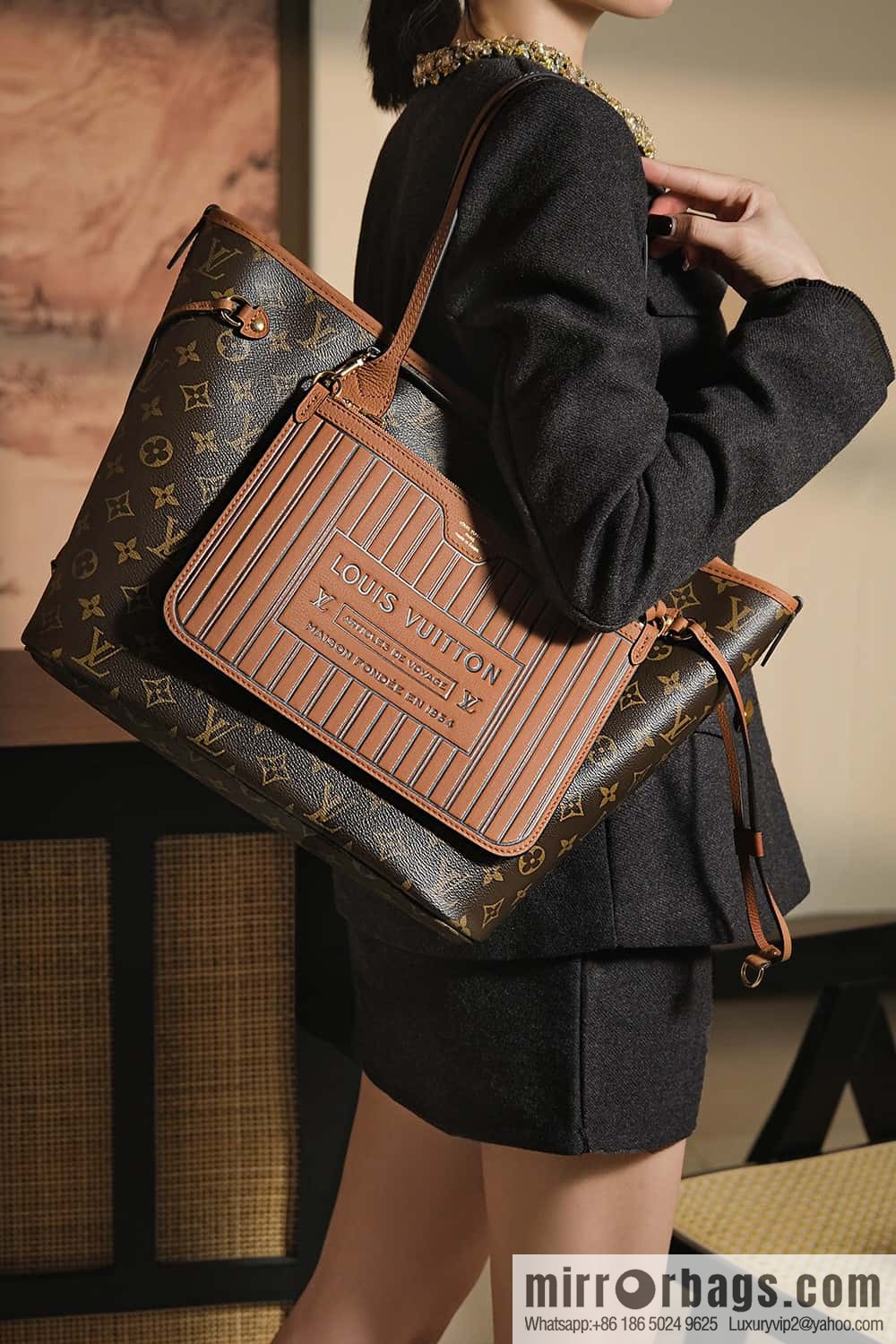 LV ππππππ
πππ chip diamond beating code shopping bag series #M